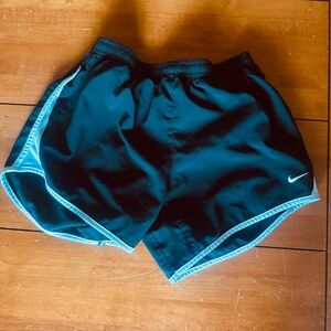 Nike Black Shorts with Light Blue Trim